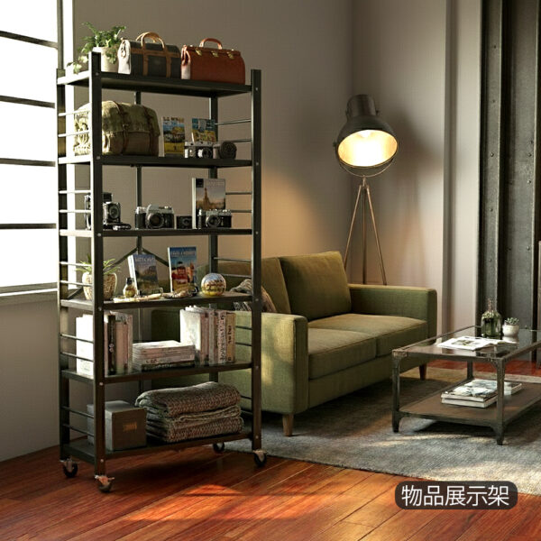 Mr.box 72寬免安裝落地折疊置物收納架-附輪 四層/五層/六層 黑色&白色可選