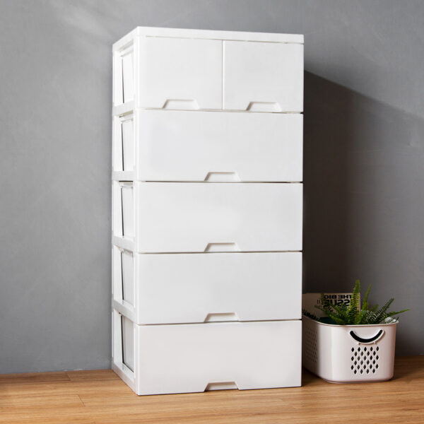 Mr.box 台灣製 大面寬簡約玩具衣物抽屜式收納櫃五層(2小抽+4大抽) 三色可選