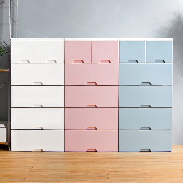 Mr.box 台灣製 大面寬簡約玩具衣物抽屜式收納櫃五層(2小抽+4大抽) 三色可選