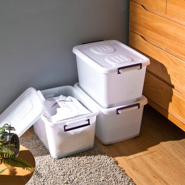 Mr.box D400 滑輪整理箱S 32L*3入(紫色把手) 【660010】